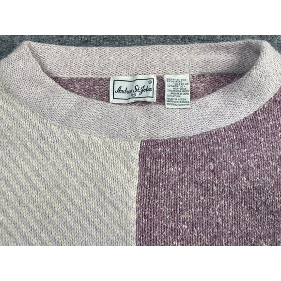 Andrea St. John Colorblock Sweater S Fall Style 90's Core Soft Durable Casual - Picture 2 of 7